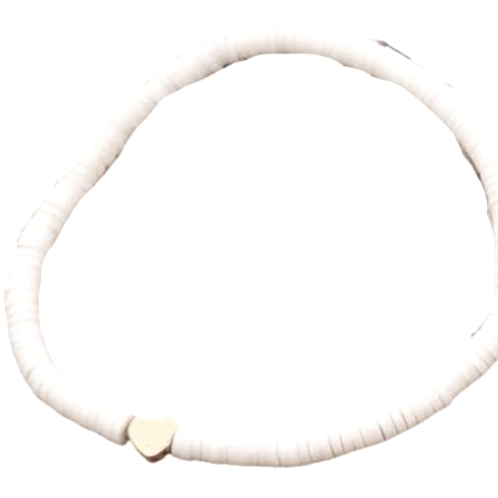 New white beaded bracelet